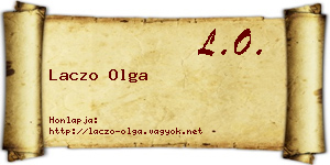 Laczo Olga névjegykártya